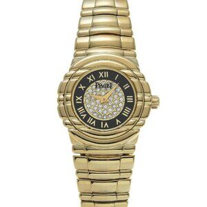 PIAGET Tanagura 16031M401D Black/Noir/diamond Ladies Watches quartz Used Ginzo